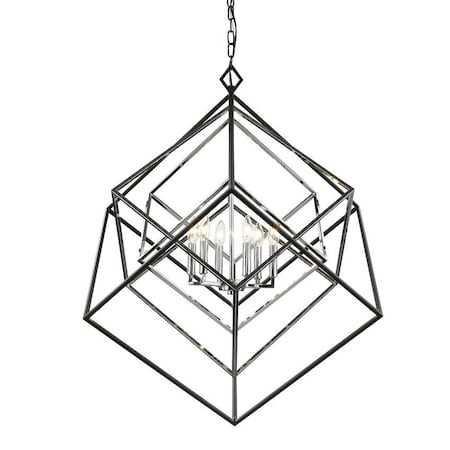 Z-Lite Euclid 6 Light Chandelier, Chrome 457-6CH-MB